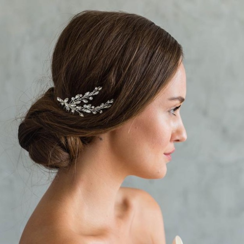 Brides & Hairpins Crystal Silver Hair Pin $100